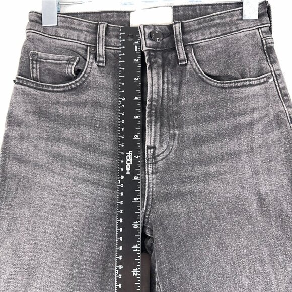 Everlane High Rise Straight Leg Jeans Womens Size 25 Regular Charcoal Wash Black - Picture 9 of 13